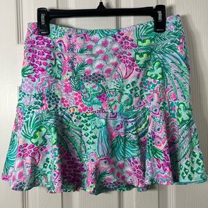 Lilly Pulitzer Luxeletic Skort classic print pink teal